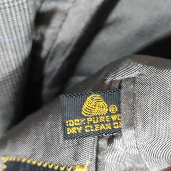 Brooks Brothers Blazer Sport Coat Glen Check 46 L Wool USA Black White Blue READ - Picture 6 of 12